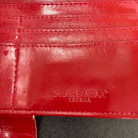 Shag Wear Vegan Leather Wallet – Red Brick Floral & Bakery Shop Street Scene LG - Picture 6 of 11